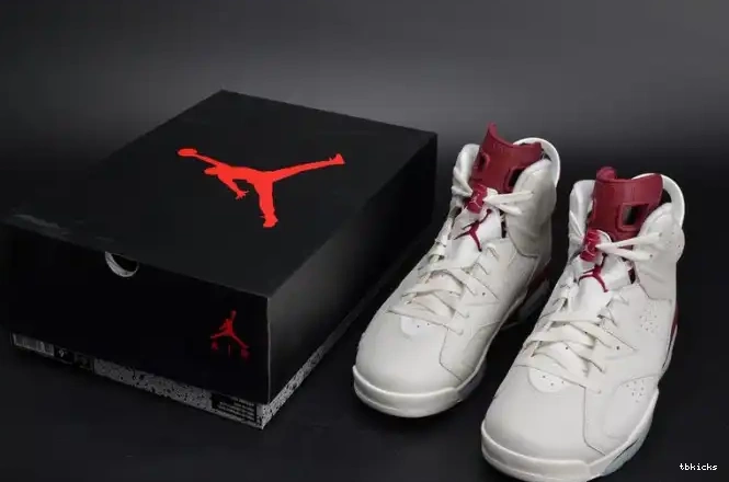 Rep TBK 6 Jordan 384664-116 Air Maroon Retro white 0611